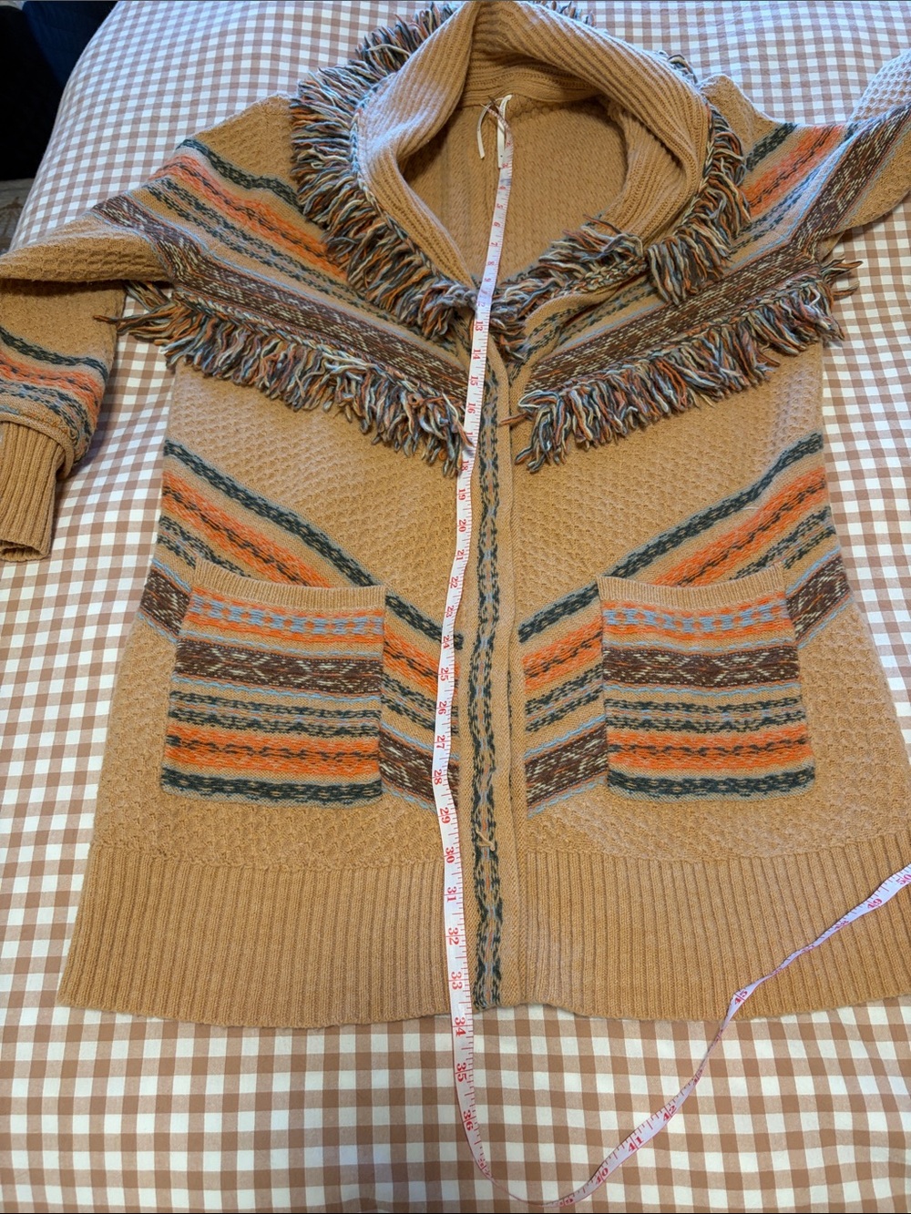 Anthropologie long fringe cardigan. - Picture 8 of 9